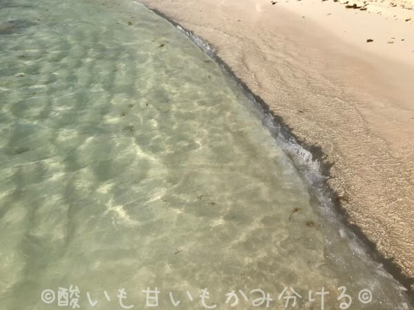 プラヤデルカルメンの透明な海