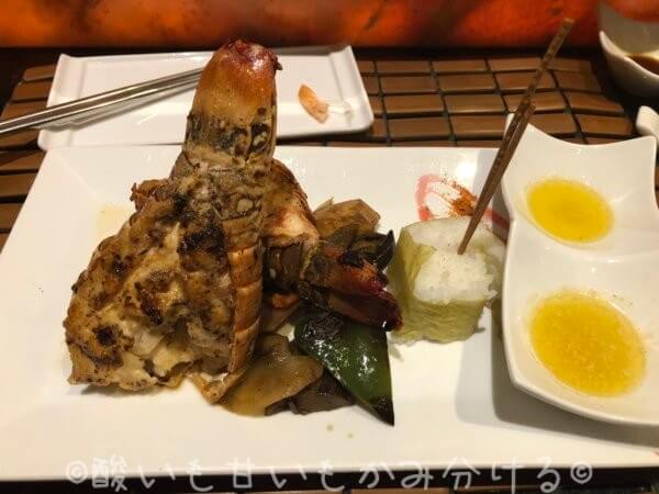 Valentin Imperial Riviera Mayaの日本食レストランGingerのロブスター料理一例