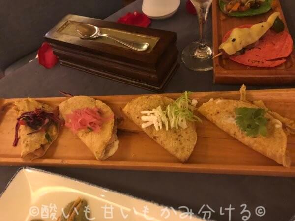 Valentin Imperial Riviera MayaのメキシカンレストランLa Haciendaの料理一例