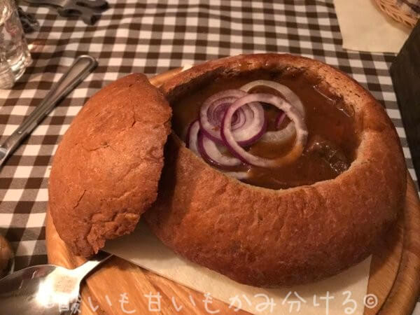 チェコ料理　プラハで食したグヤーシュ（Gulášovka）