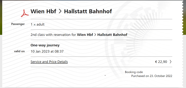ÖBB（オーストリア連邦鉄道）チケットPDFダウンロード完了画面
