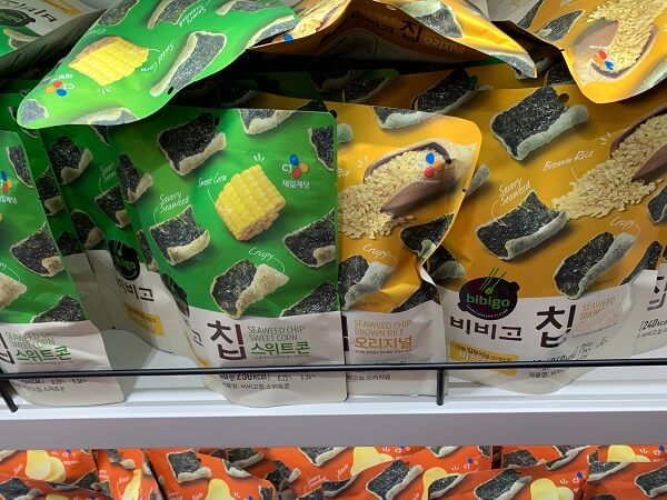 韓国海苔のスナック菓子