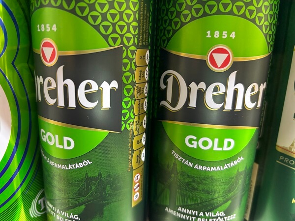 ドレハー(Dreher)Goldハンガリー産ビール