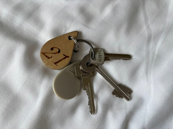 Park Hotel Hévízデラックスルームのレトロ感満載な部屋の鍵