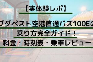 【実体験レポ】ブダペスト空港直通バス100Eの乗り方完全ガイド！料金・時刻表・乗車レビュー