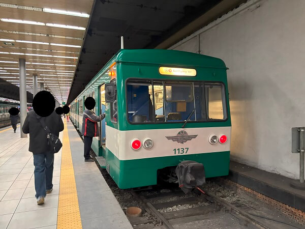 センテンドレへ向かう郊外列車(HÉV)