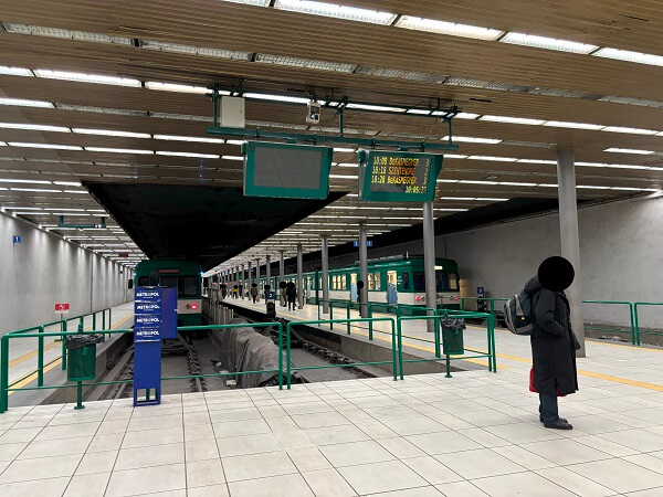 HÉV/センテンドレ線5番のめちゃくちゃ小さい駅のホーム