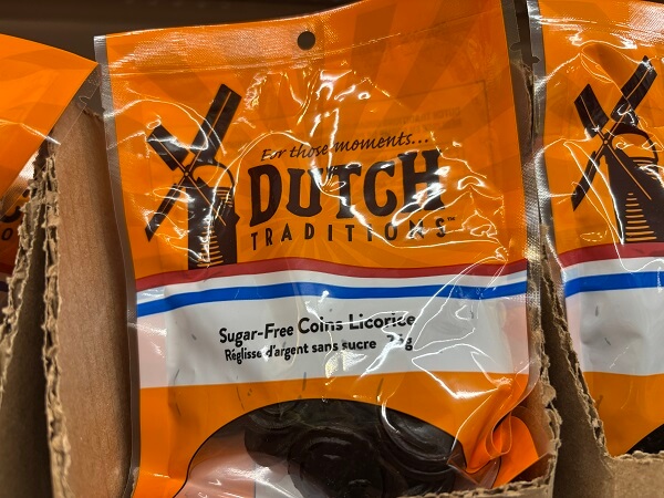 コインの形をしたシュガーフリーのリコリスキャンディー(Coins Licorice)