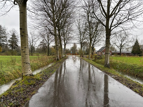 バス停からデハール城へ向かう道