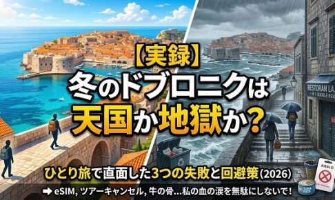 【実録】冬のドブロニク観光は天国か地獄か？ひとり旅で直面した3つの失敗と回避策（2026年版）